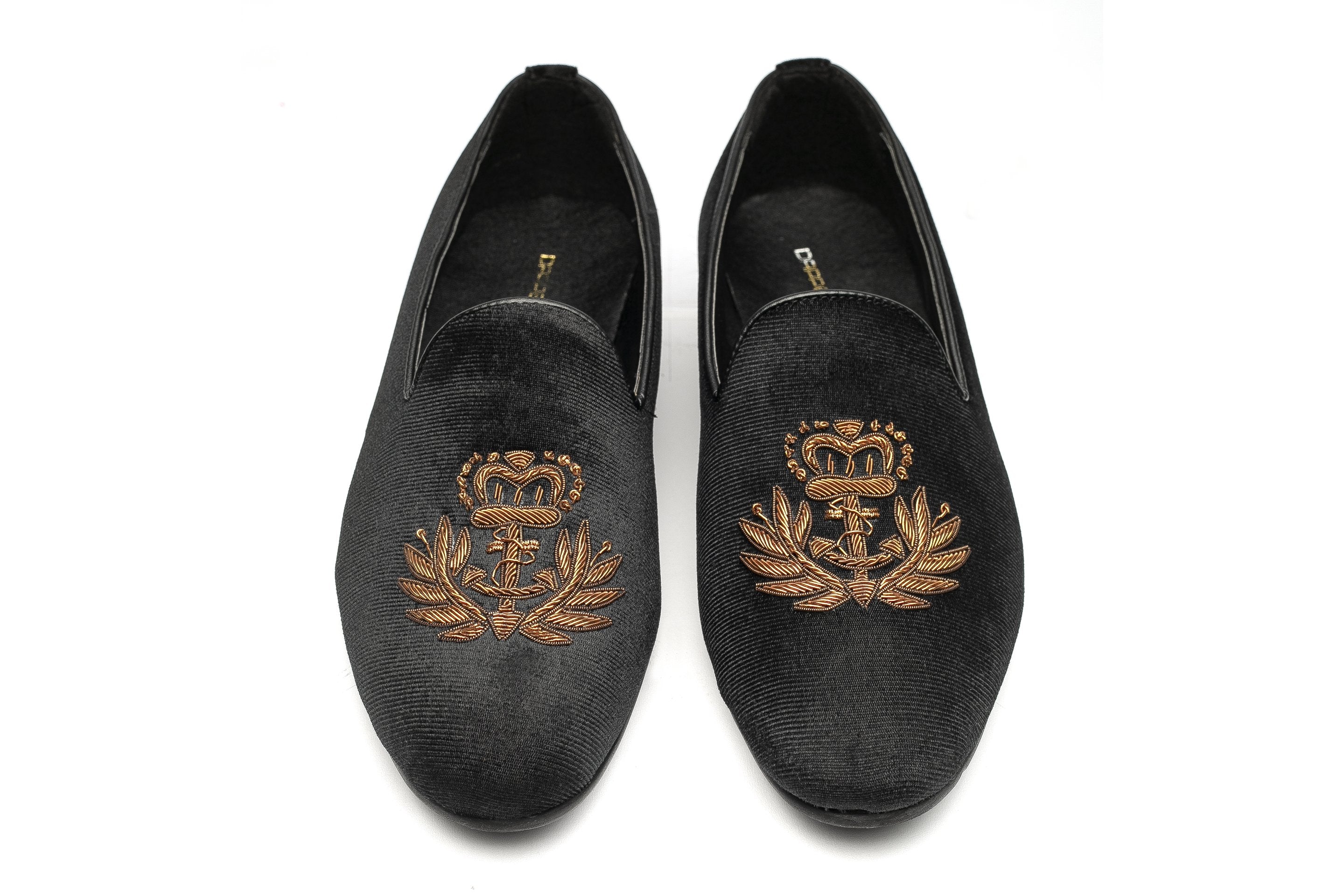 Fred Arrow Zardozi Slipons  - Black - Dapperfeet