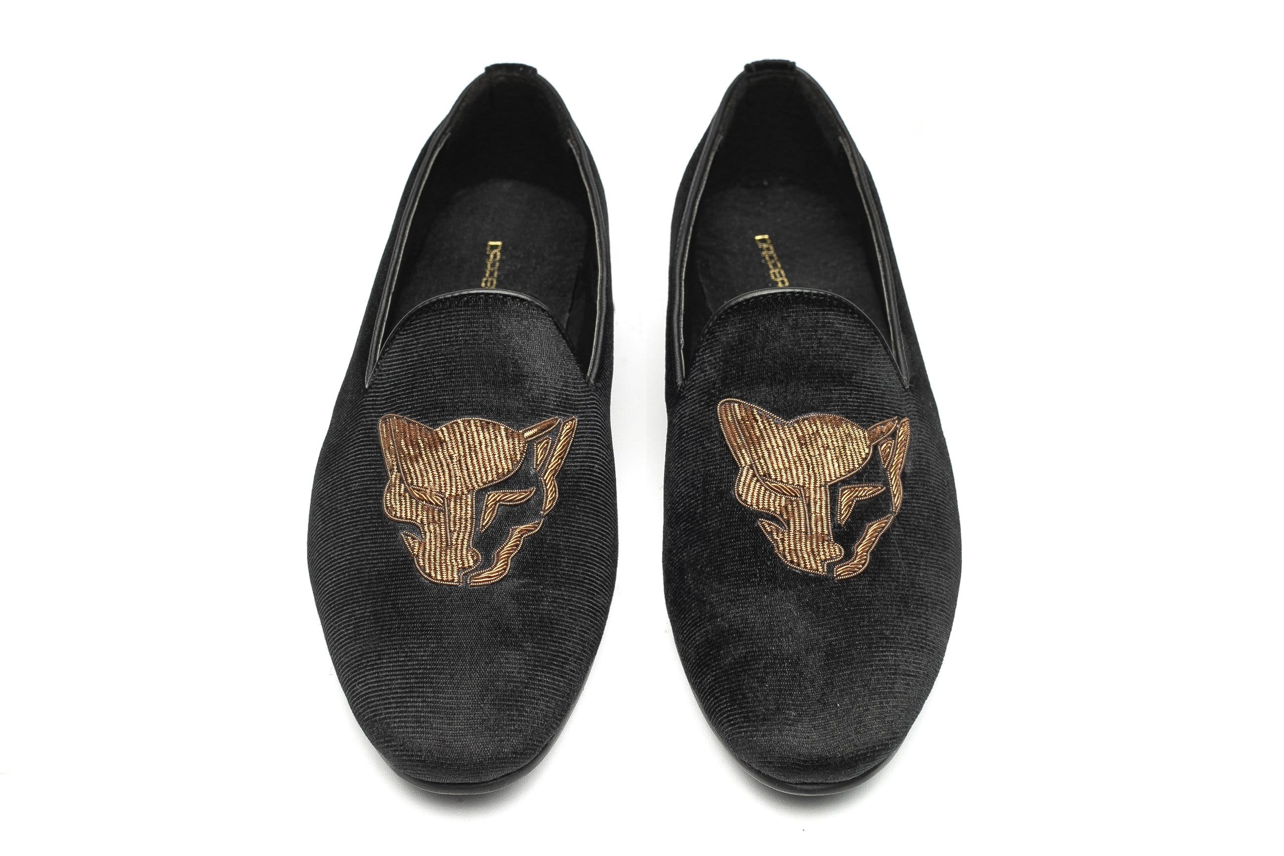 Wolf Zardozi Slipons - Black - Dapperfeet