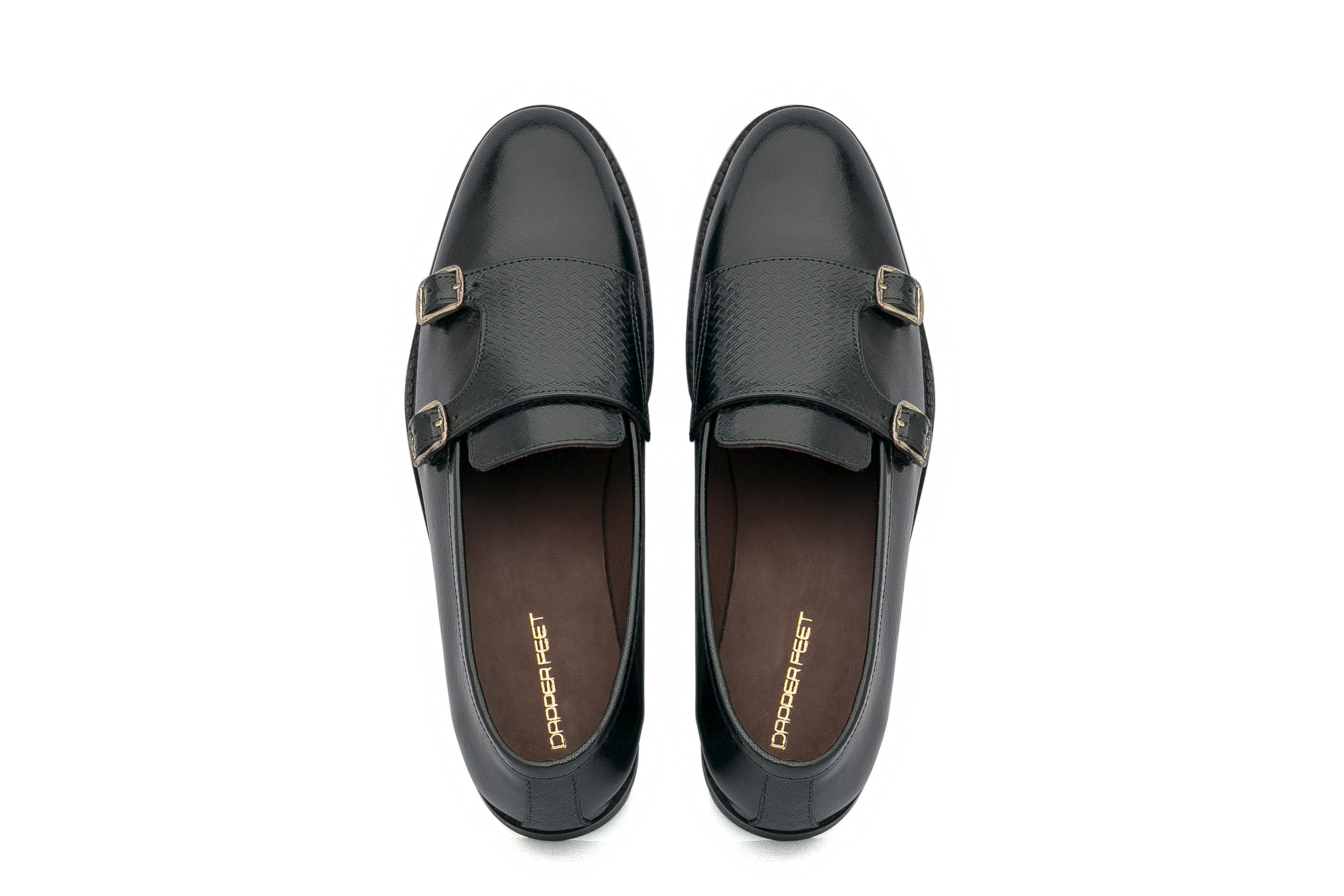 Jacob Monk Straps Printed - Black - Dapperfeet