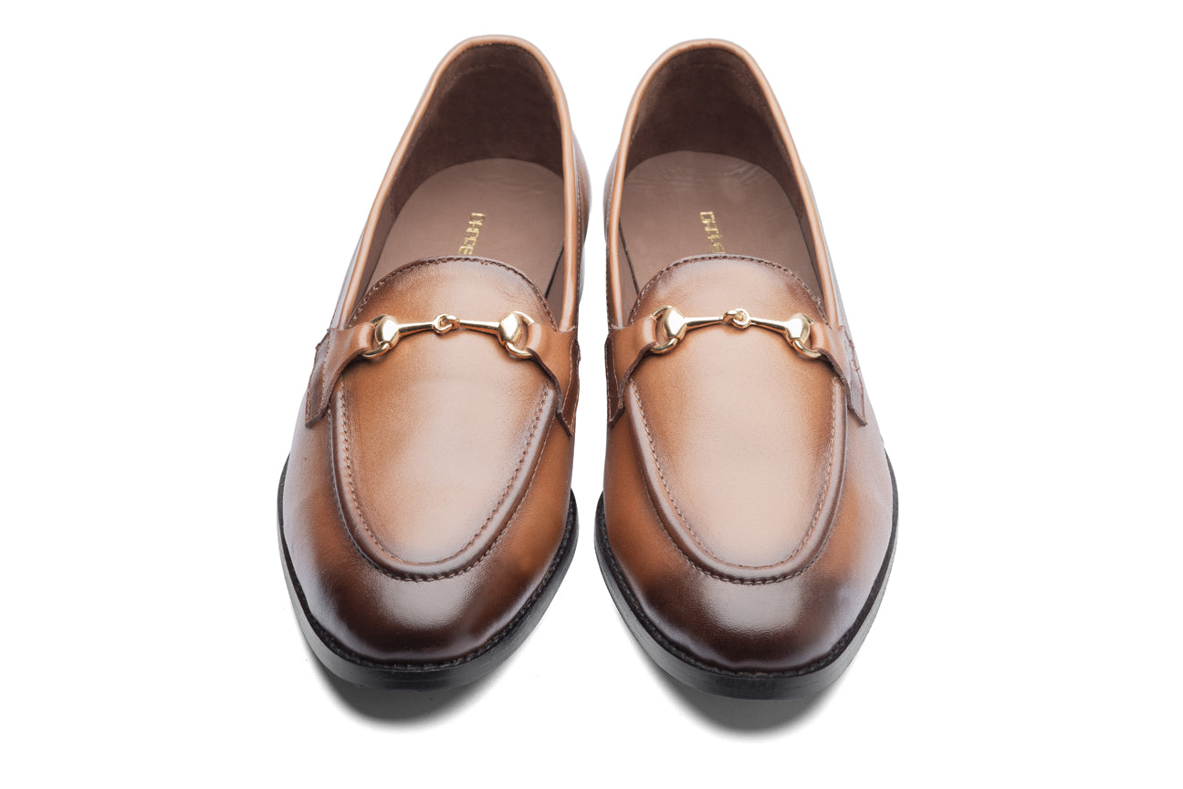 Charma Buckle Loafers - Tan - Dapperfeet