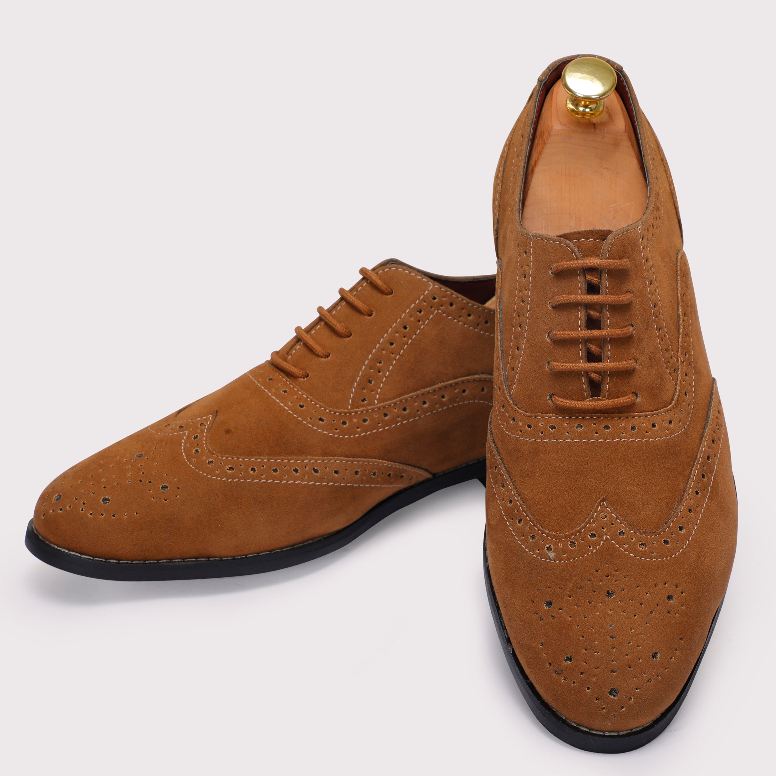 Forrero Suede Brogues - Tan - Dapperfeet