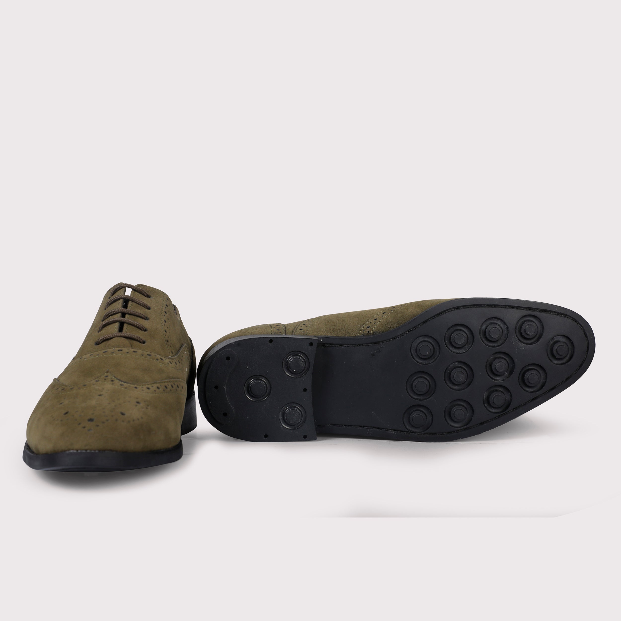 Forrero Suede Brogues - Olive Green