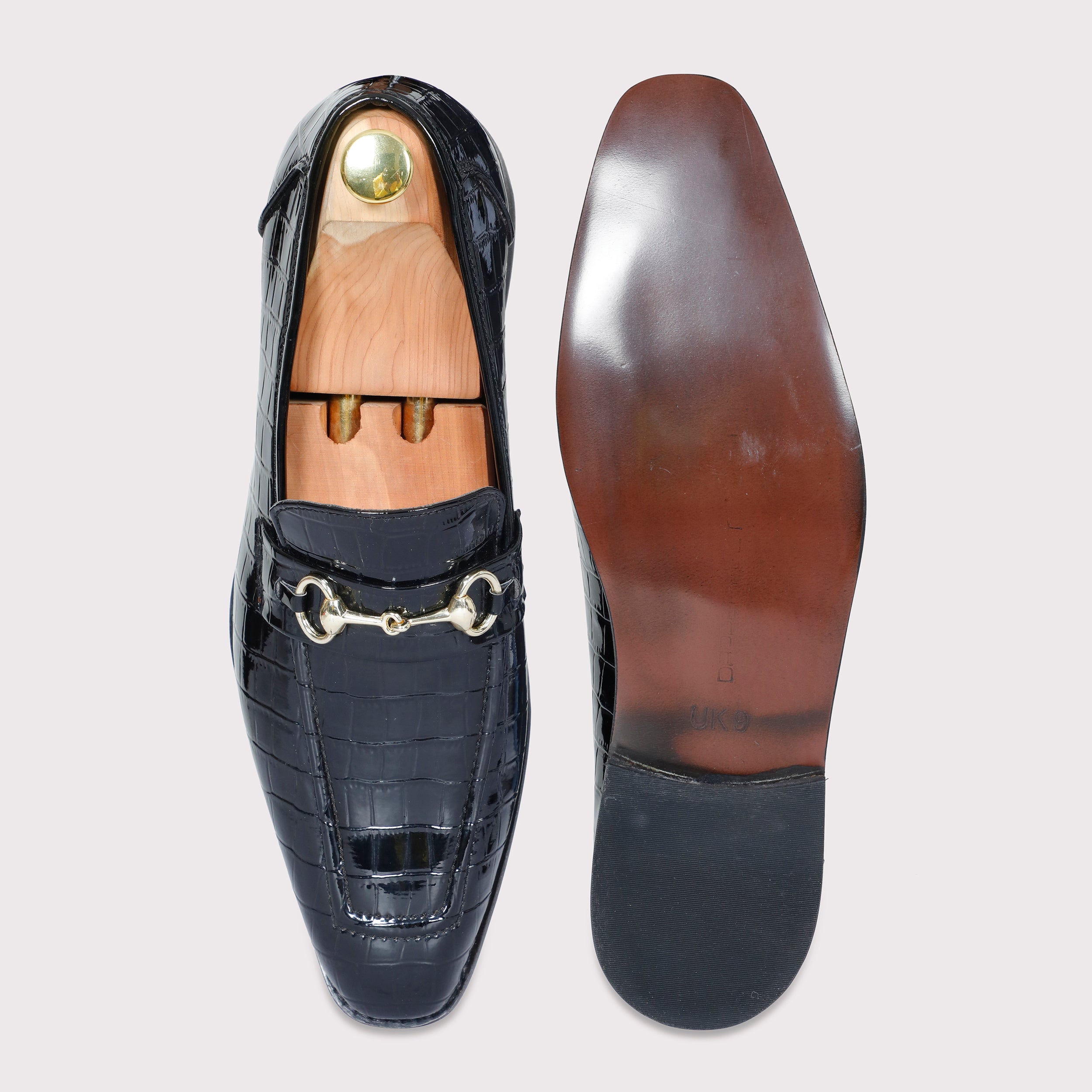 Quinn Buckle Loafers - Black Patent - Dapperfeet