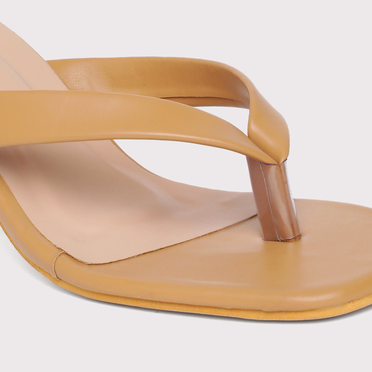 V Strap Sandals - Nude