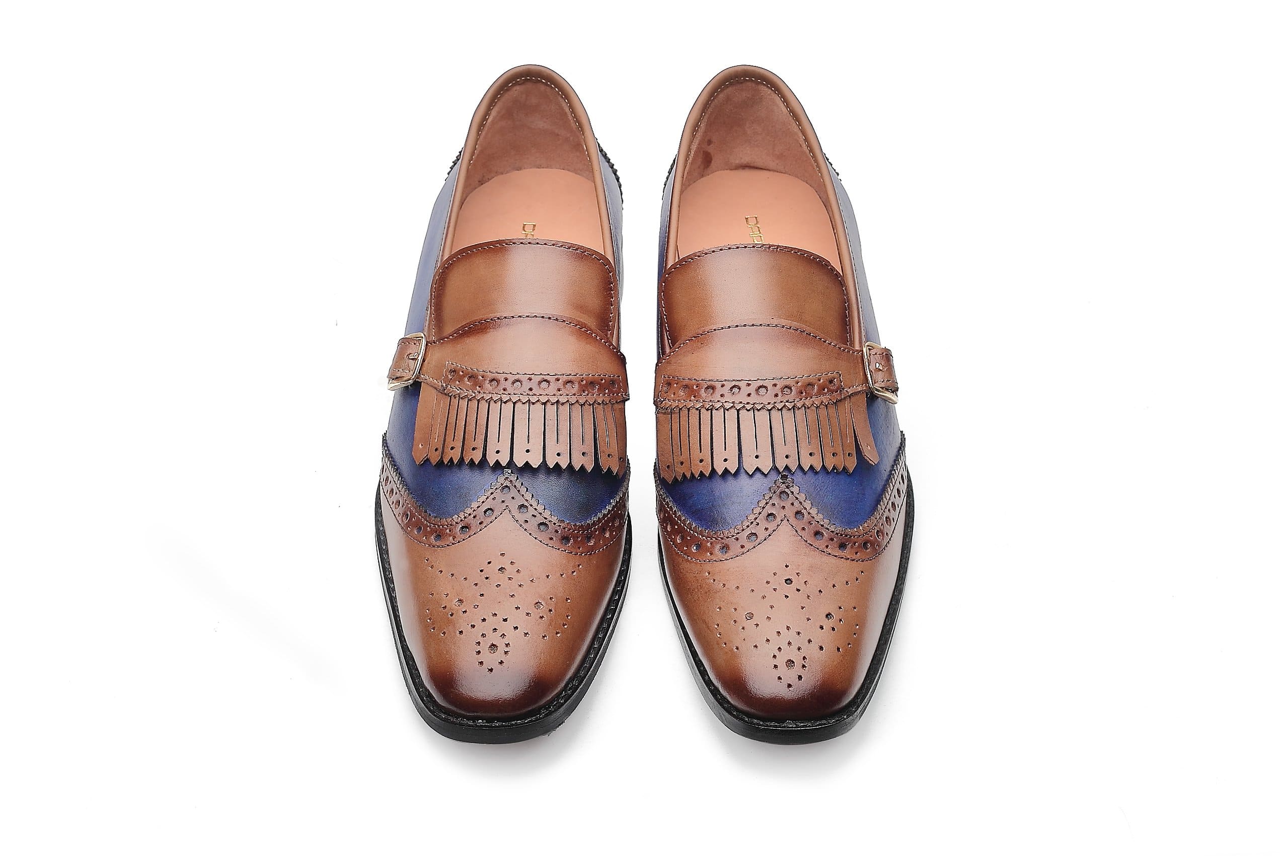 Mayfair Loafers - Tan/Blue - Dapperfeet