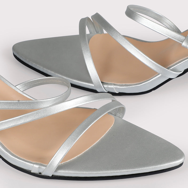 MISSY-SILVER SANDAL | AZALEA WANG