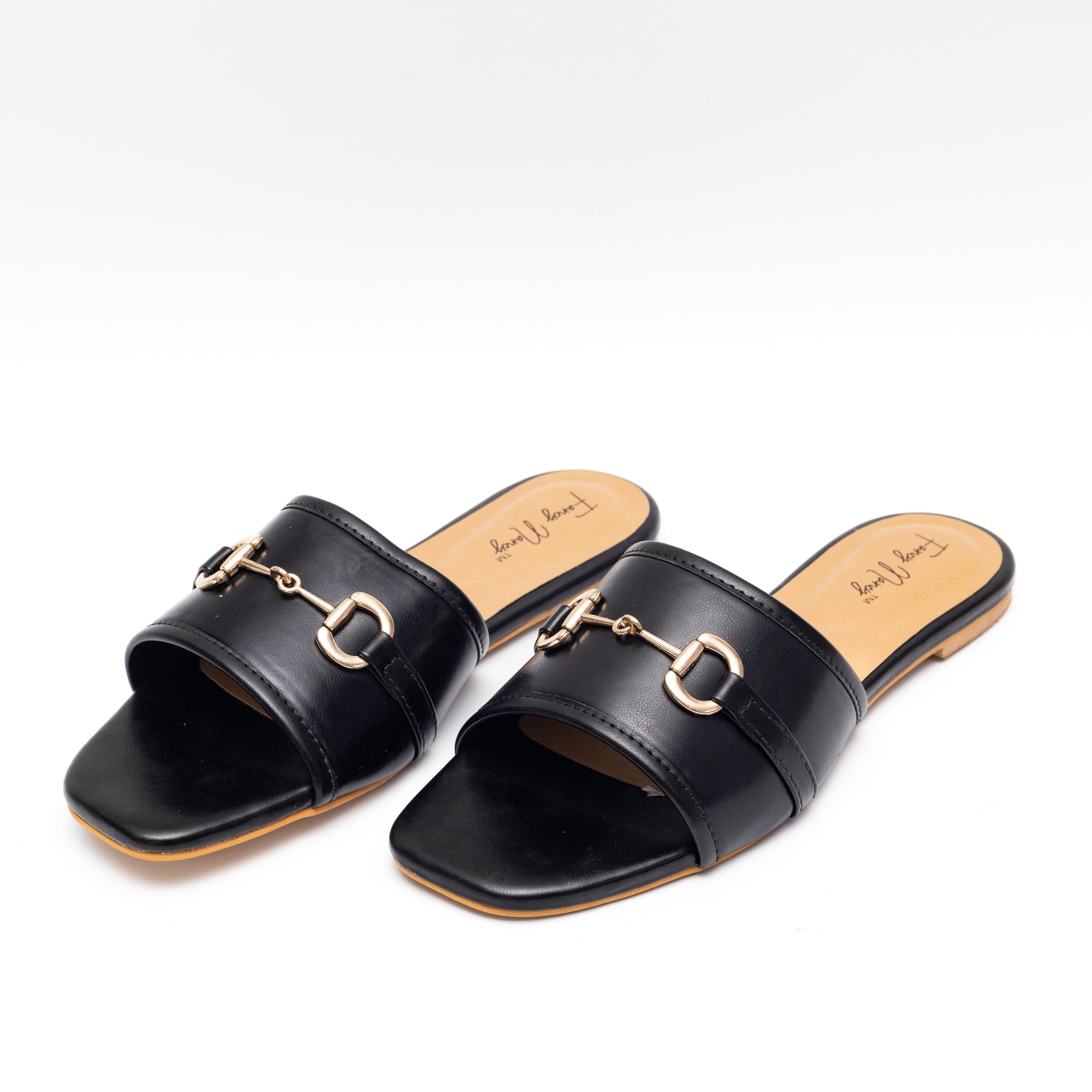 Buckle In Flats - Black