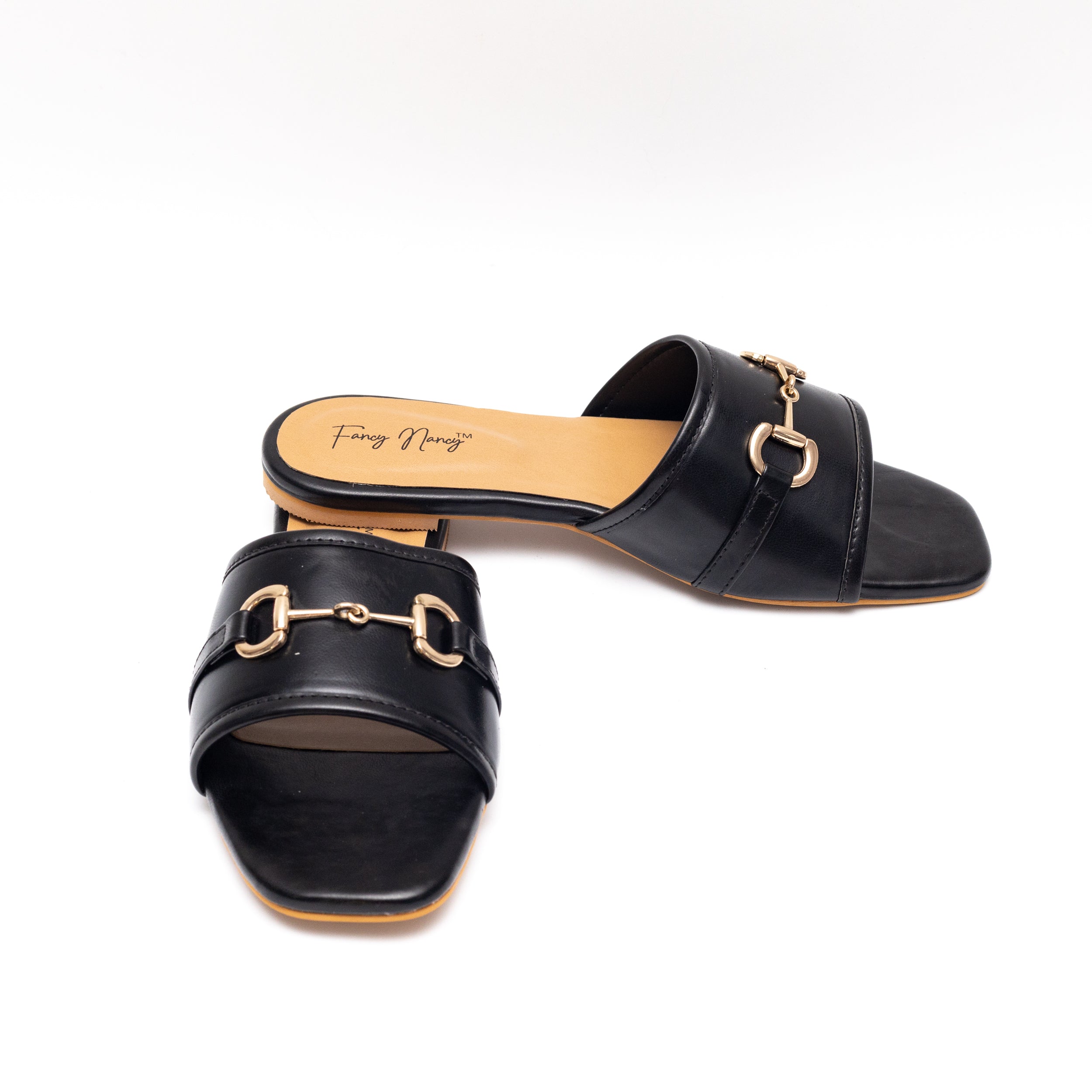 Buckle In Flats - Black