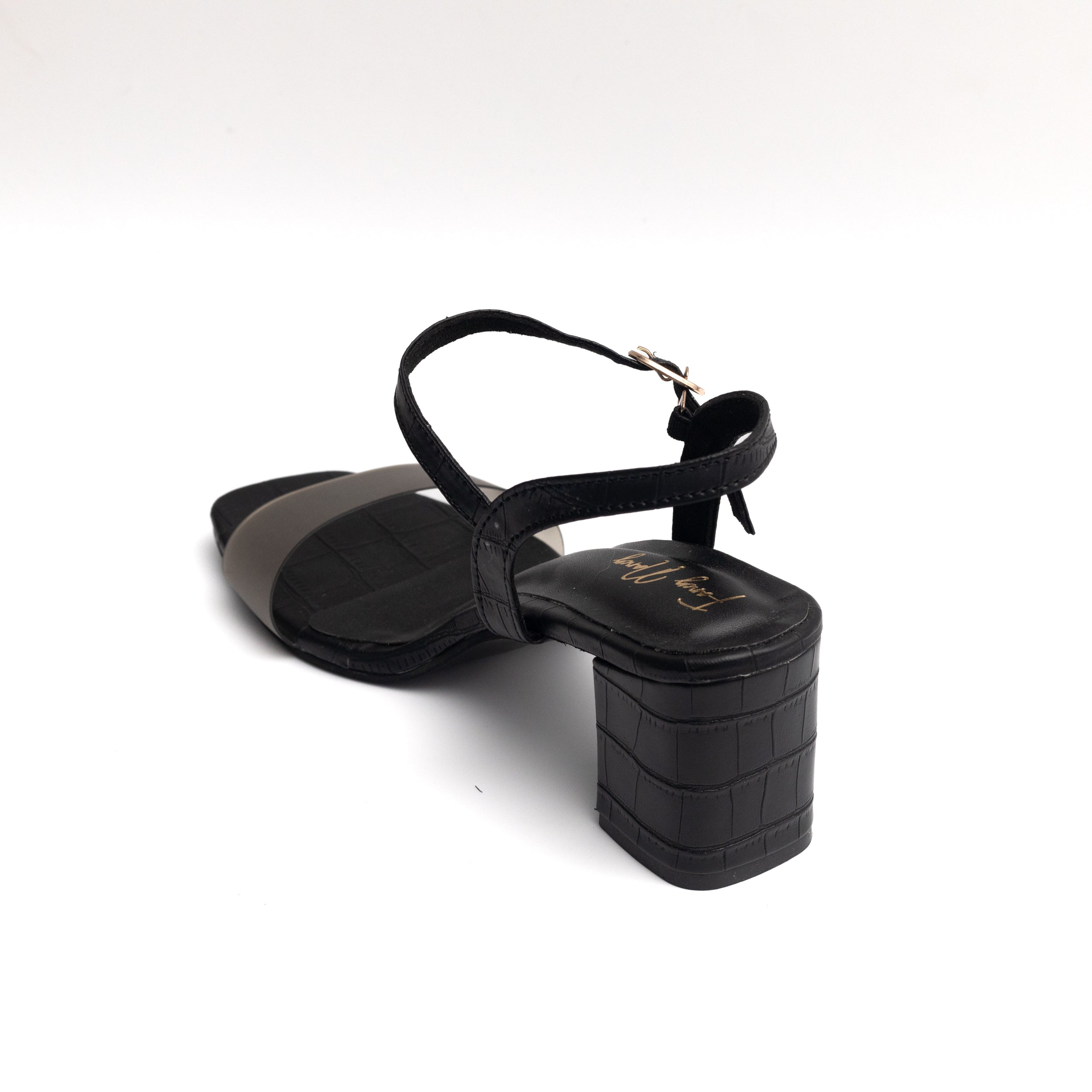 Smokey Buckle Strap Mules - Black