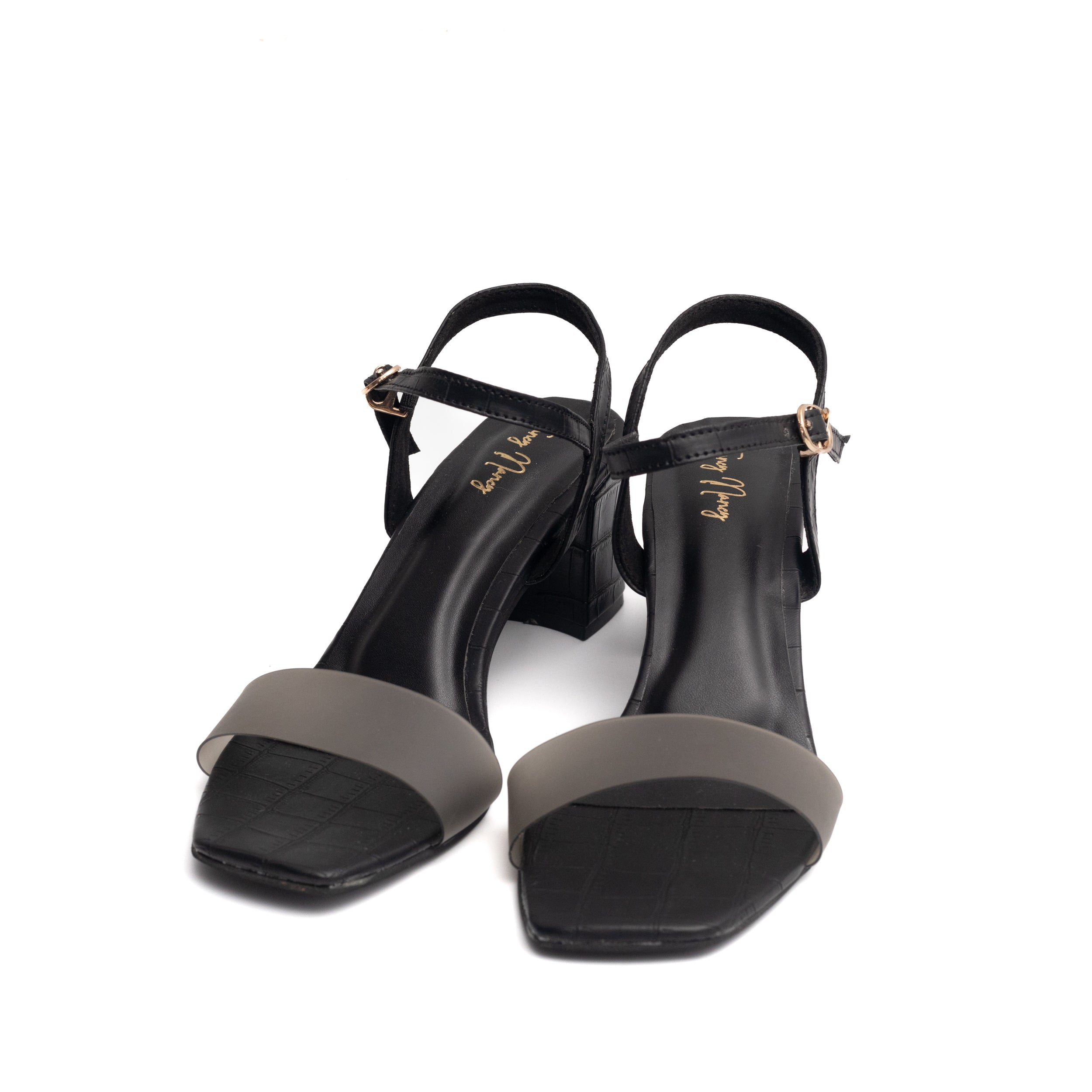 Smokey Buckle Strap Mules - Black