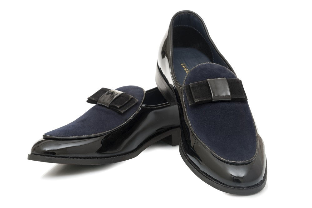 Cashmere Patent SlipOn - Midnight Blue - Dapperfeet