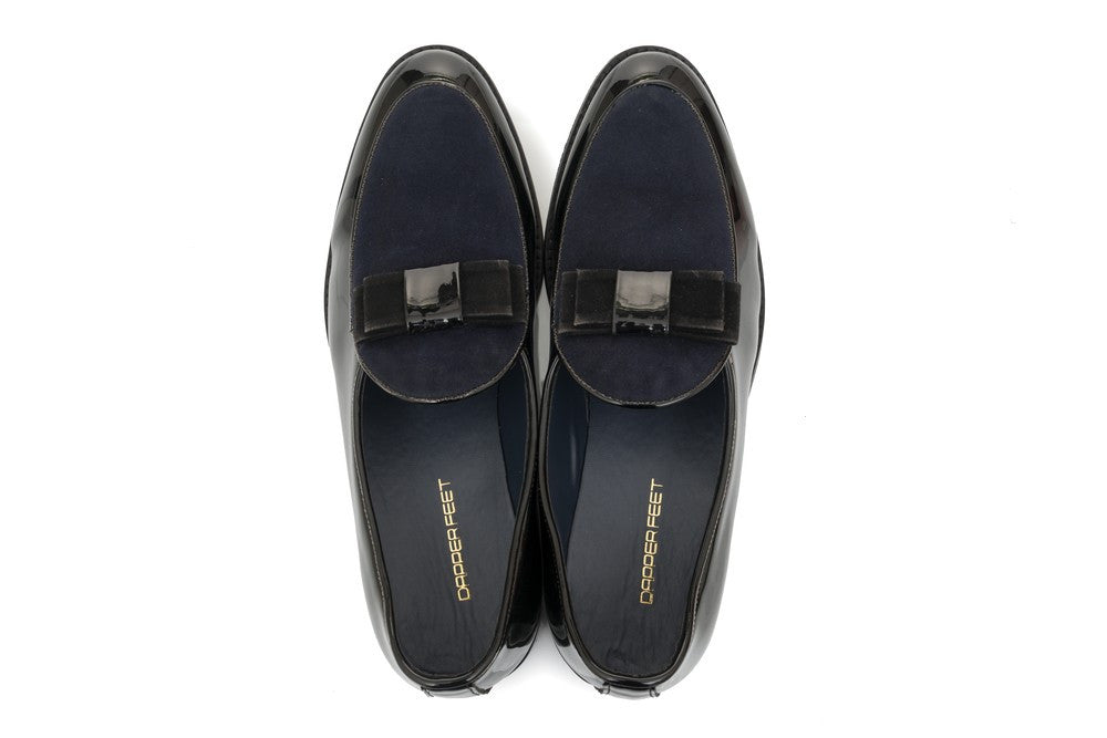 Cashmere Patent SlipOn - Midnight Blue - Dapperfeet