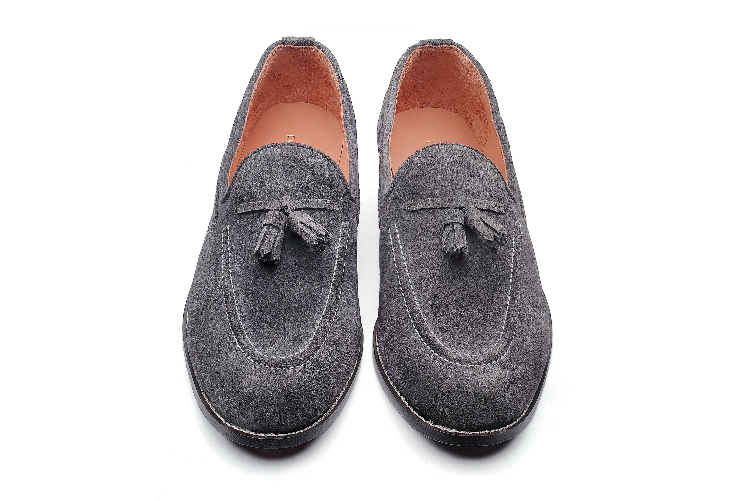 Hampton Suede Tassel Loafers - Charcoal Grey - Dapperfeet