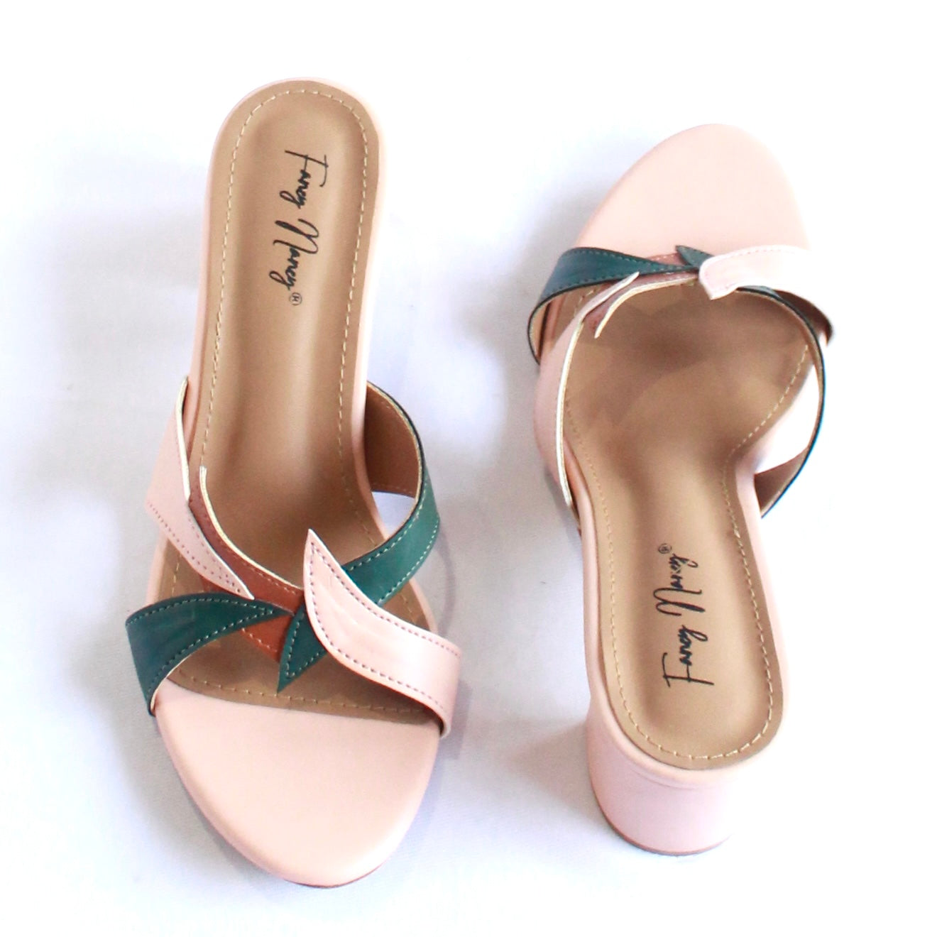 Leafy Mules - Peach