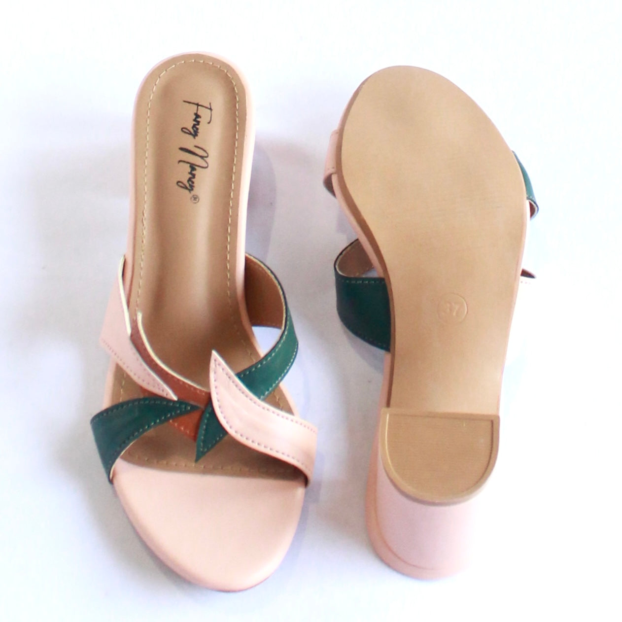 Leafy Mules - Peach