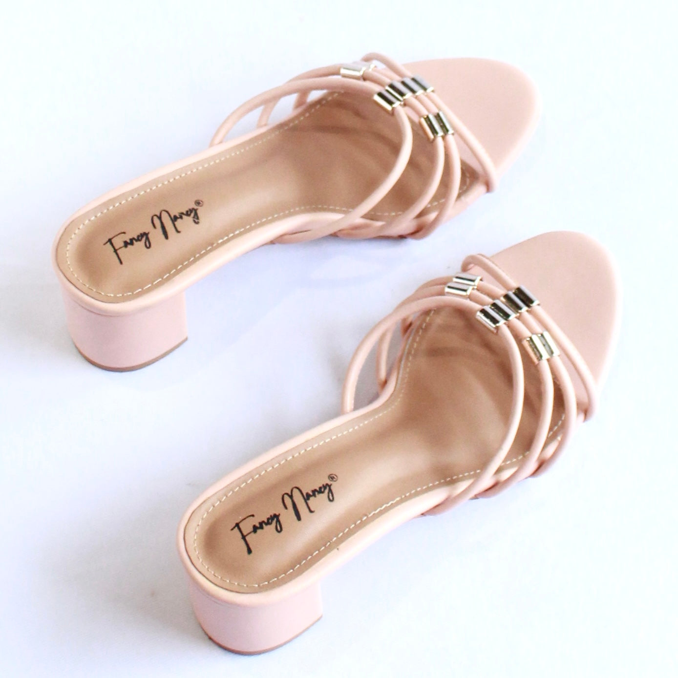 Strappy Mules - Peach