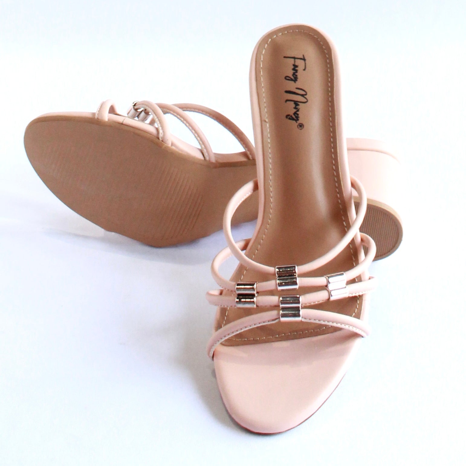 Strappy Mules - Peach