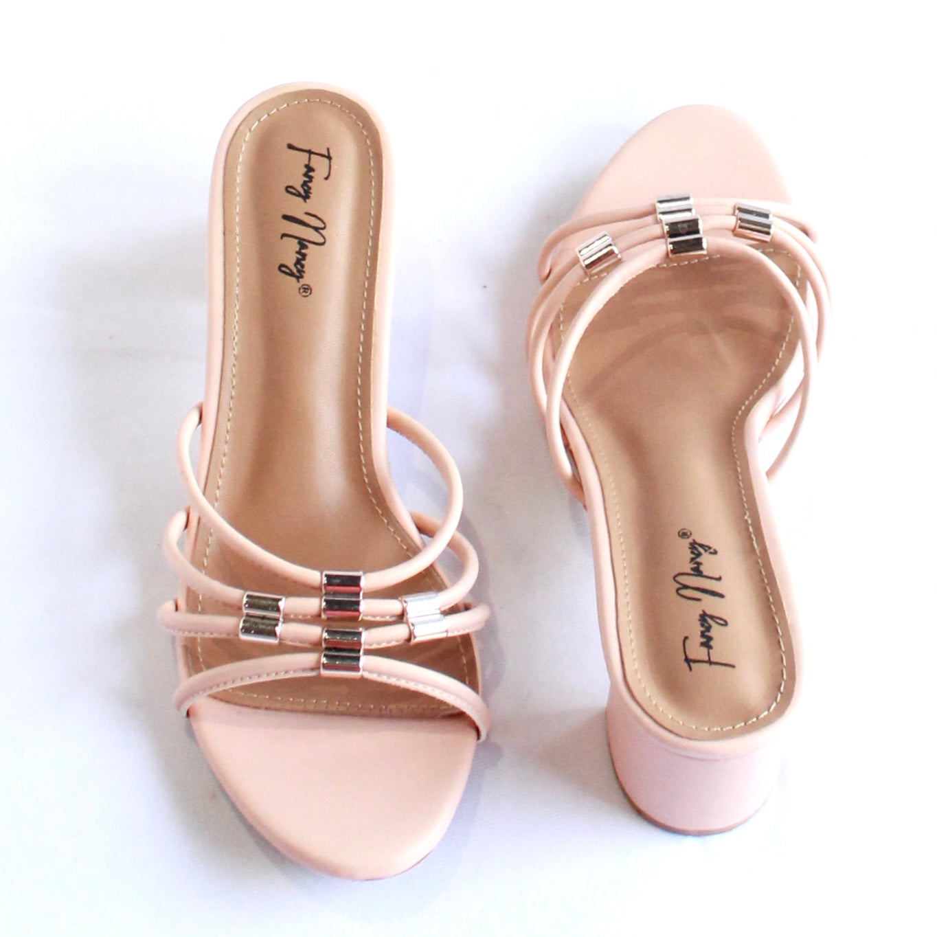 Strappy Mules - Peach