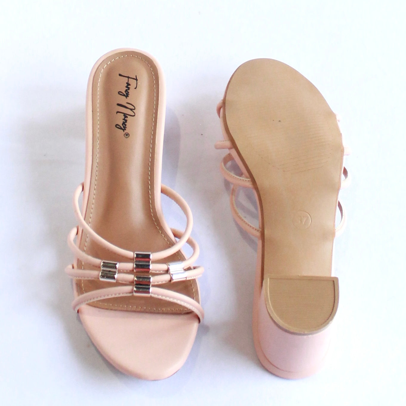 Strappy Mules - Peach