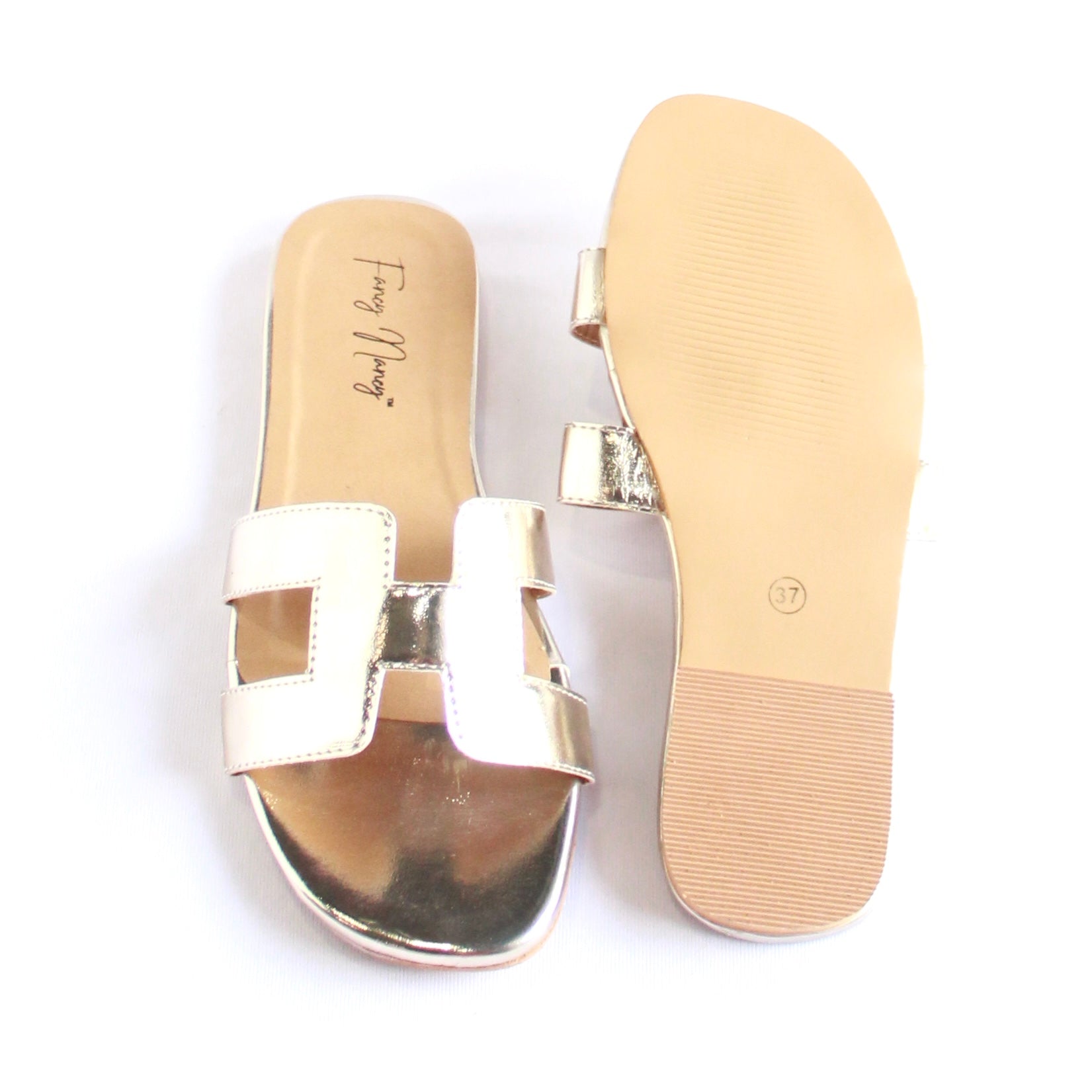 H Style Flats - Golden