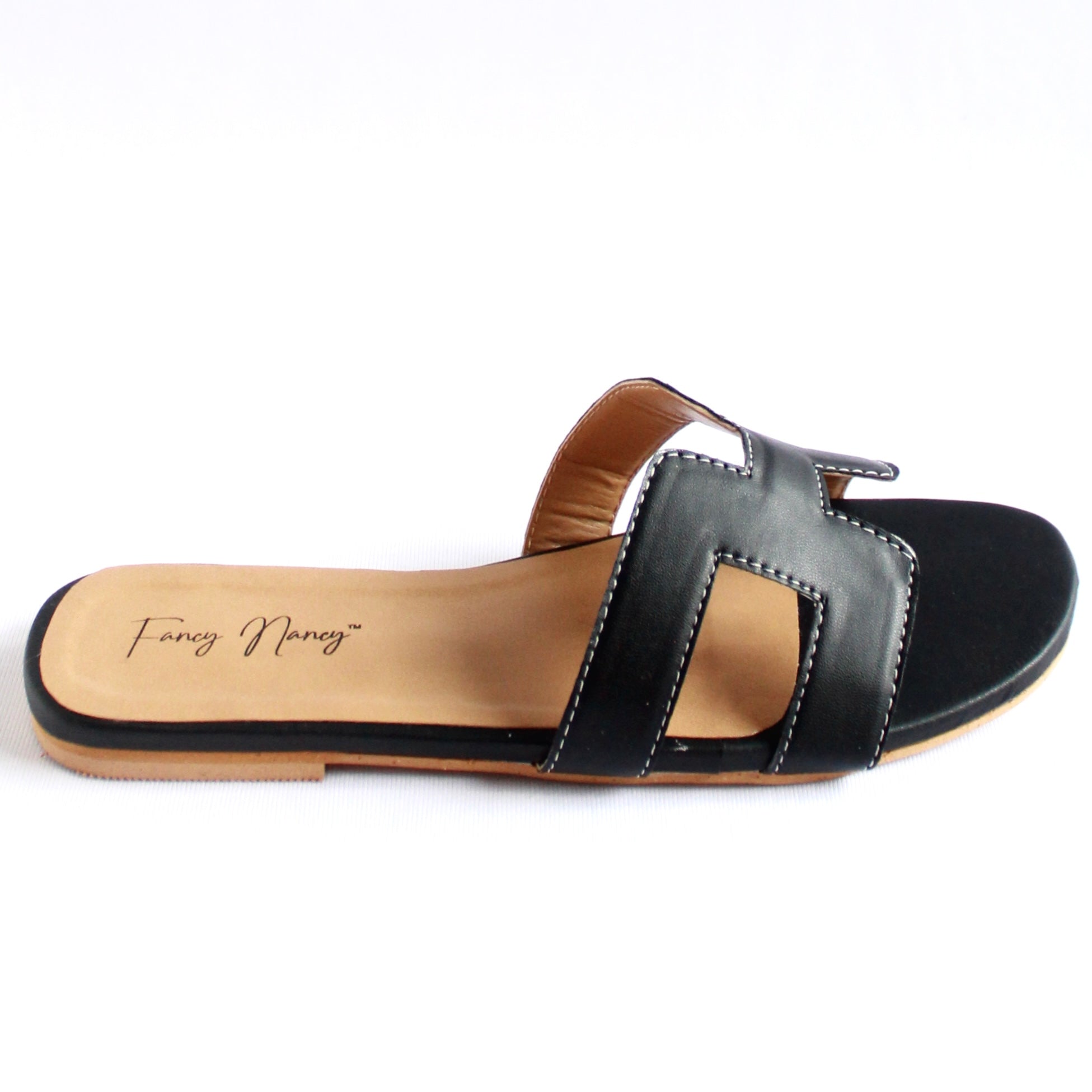 H Style Flats - Black