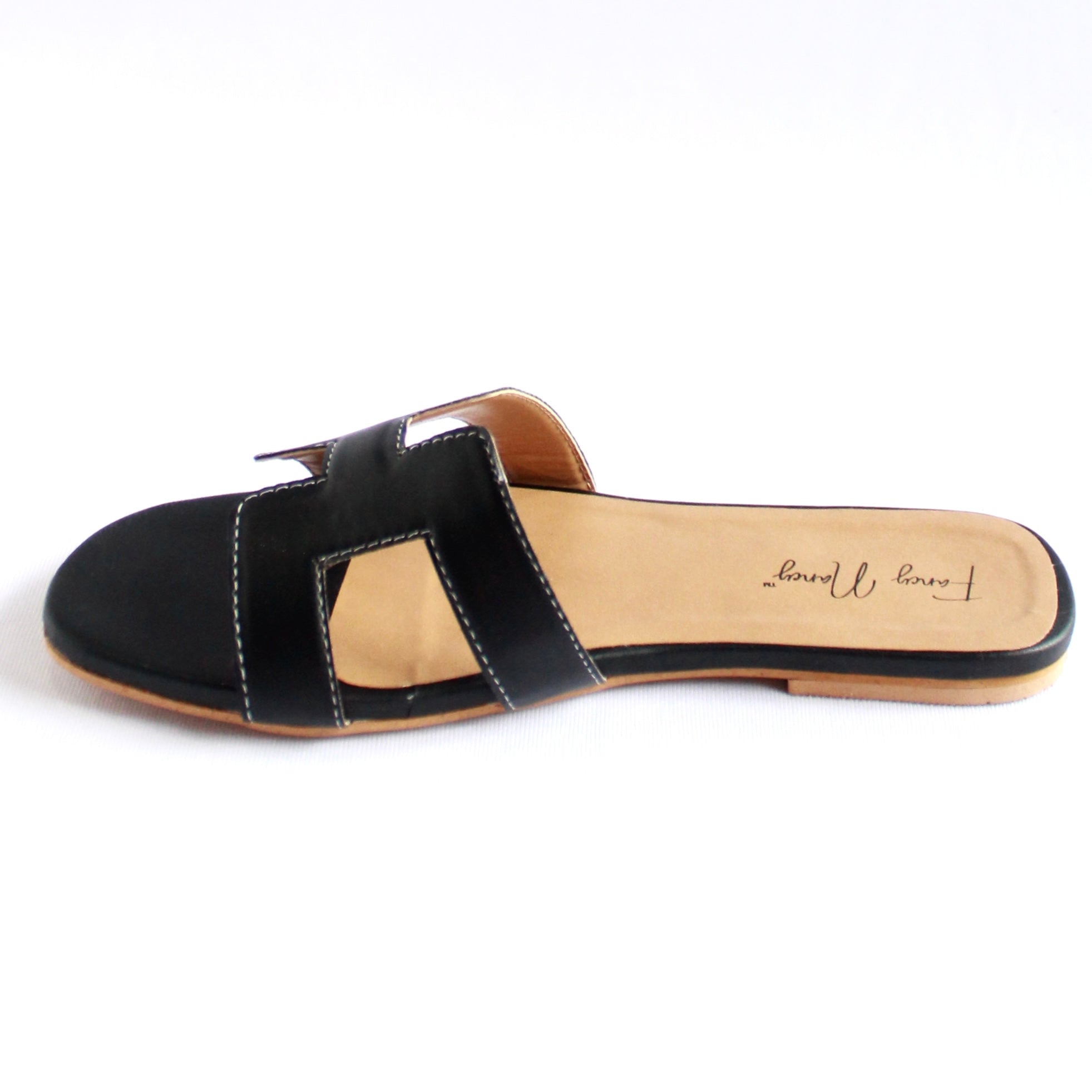 H Style Flats - Black