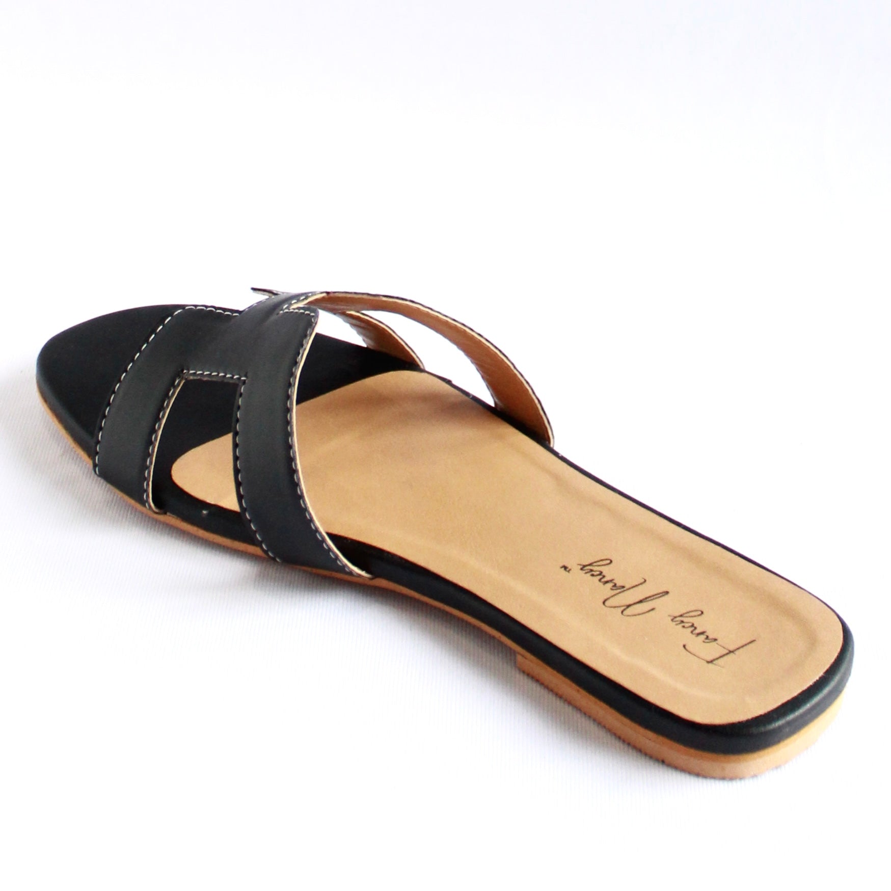 H Style Flats - Black