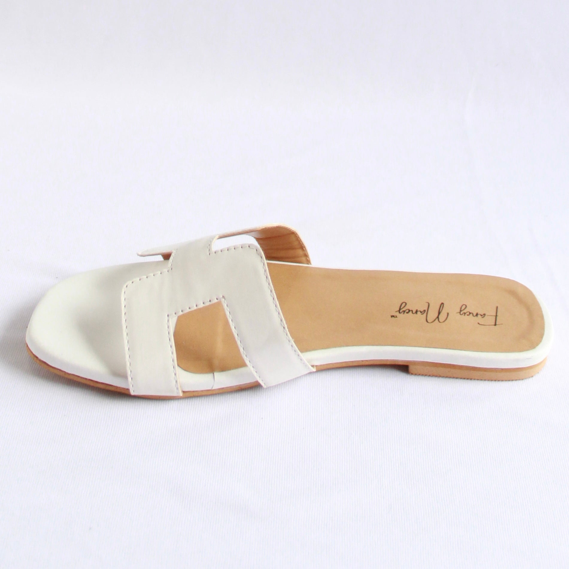 H Style Flats - White