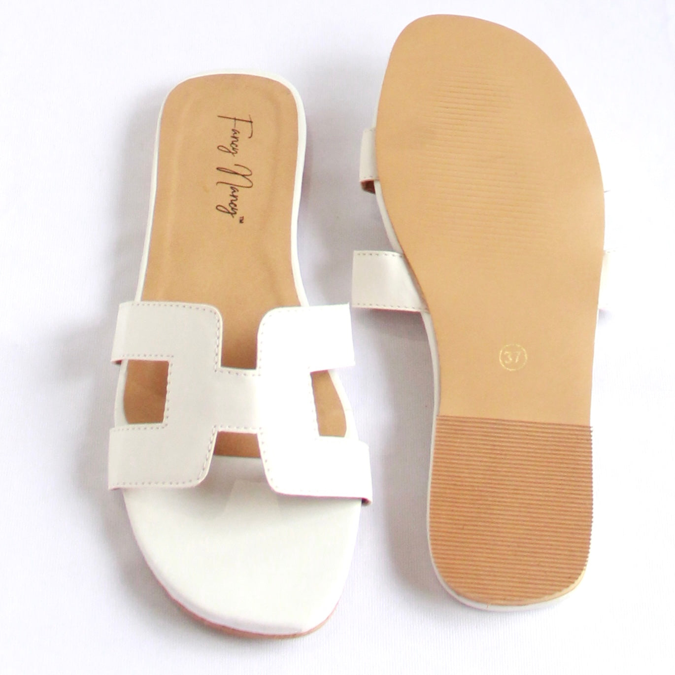 H Style Flats - White