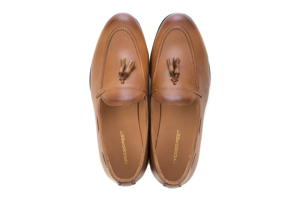 Kash Tassel Loafer - Tan - Dapperfeet