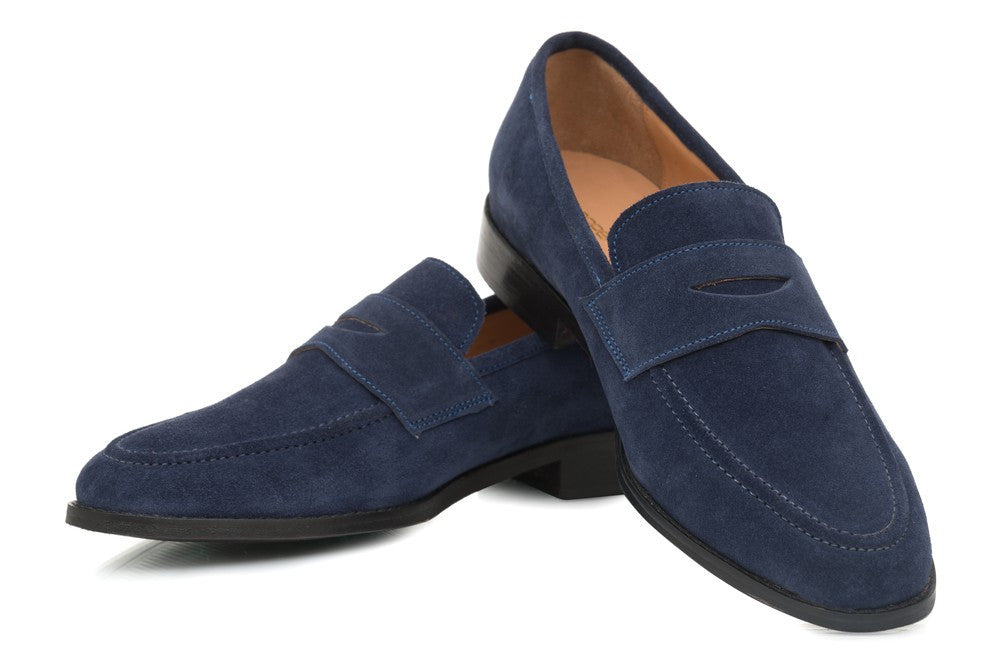 Rodio Suede Loafers - Midnight Blue - Dapperfeet