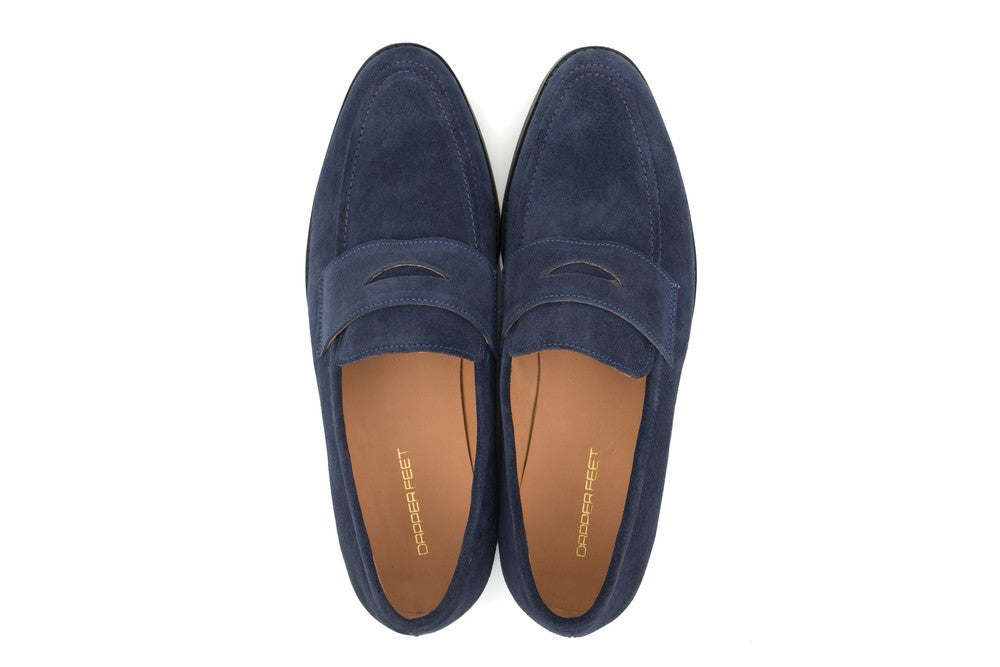 Rodio Suede Loafers - Midnight Blue - Dapperfeet