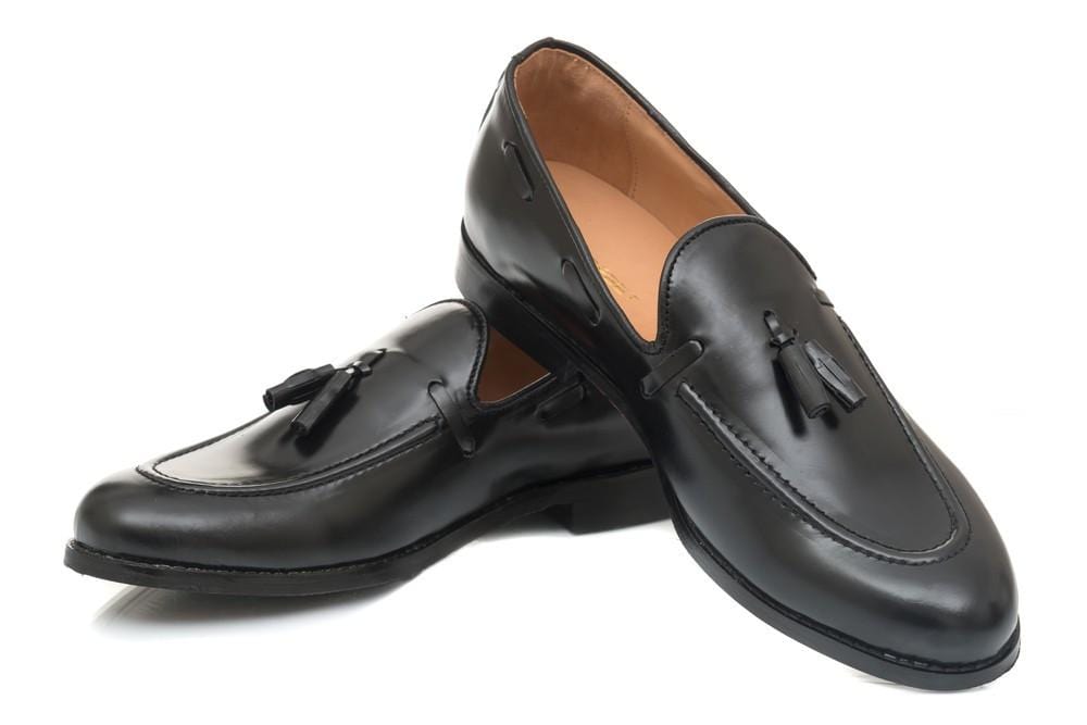 Sheldon Tassel Loafer - Black - Dapperfeet