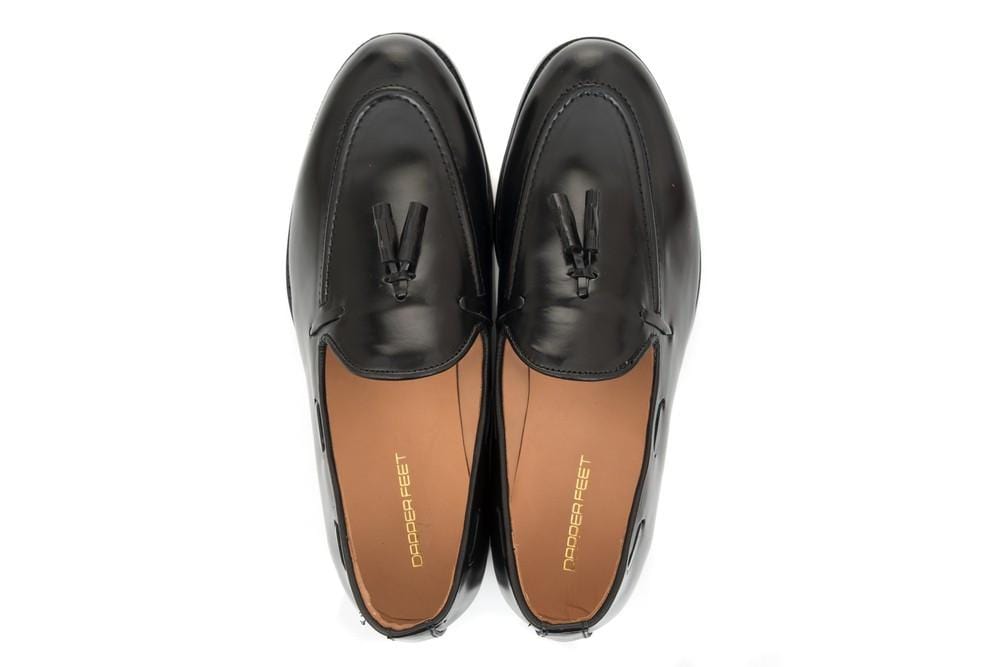 Sheldon Tassel Loafer - Black - Dapperfeet